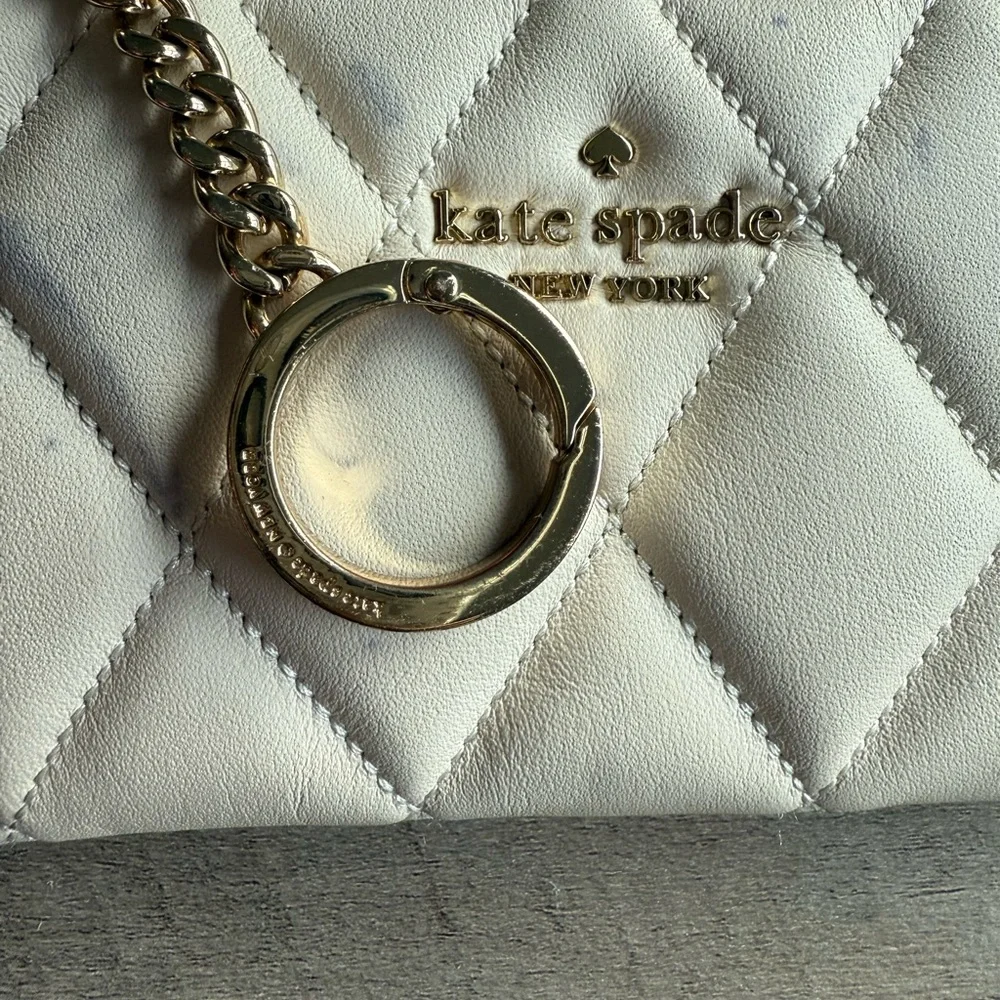 Kate Spade Quilted Beige Wallet with Gold Accents - Picture 5 of 12